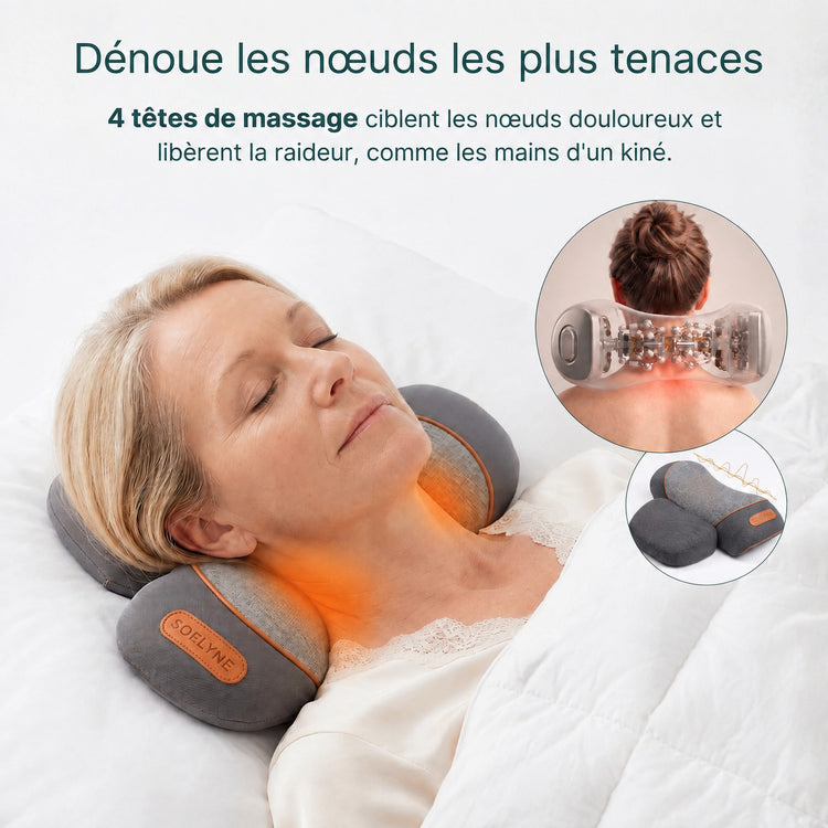 Femme allongée sur Cervilys, chaleur sur la nuque