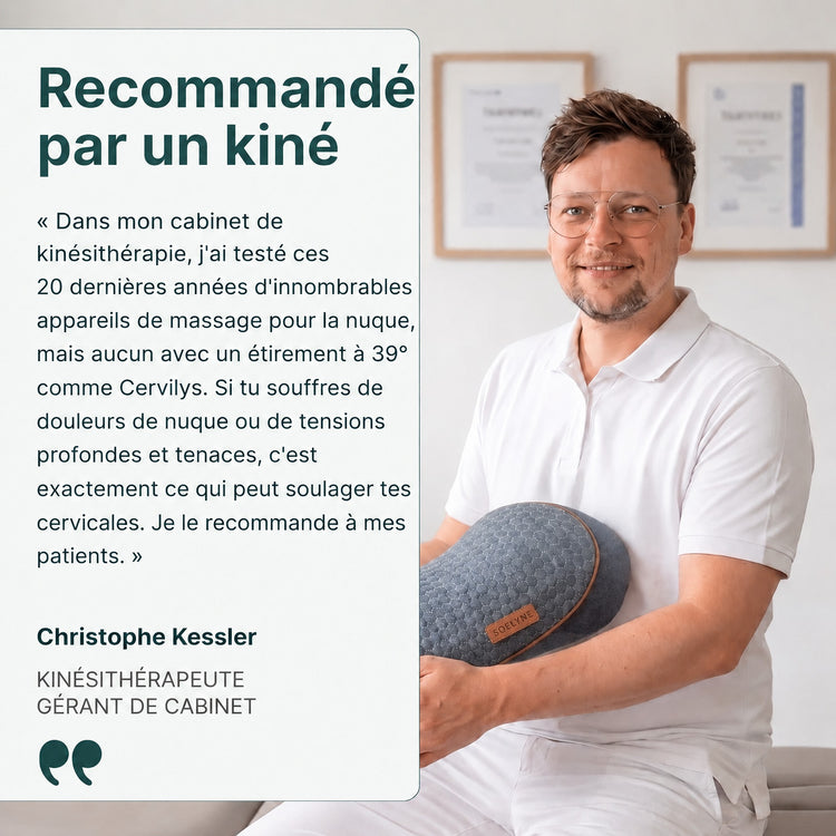 Christophe Kessler, kinésithérapeute, recommande Cervilys